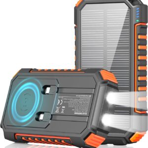 POWER BANK SOLAR 27.000 mAh con Carga Inalámbrica