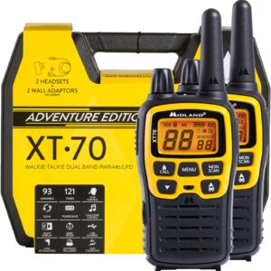 Midland XT70 Adventure C1180.01, Walkie Talkie Doble Banda y Carga Rápida